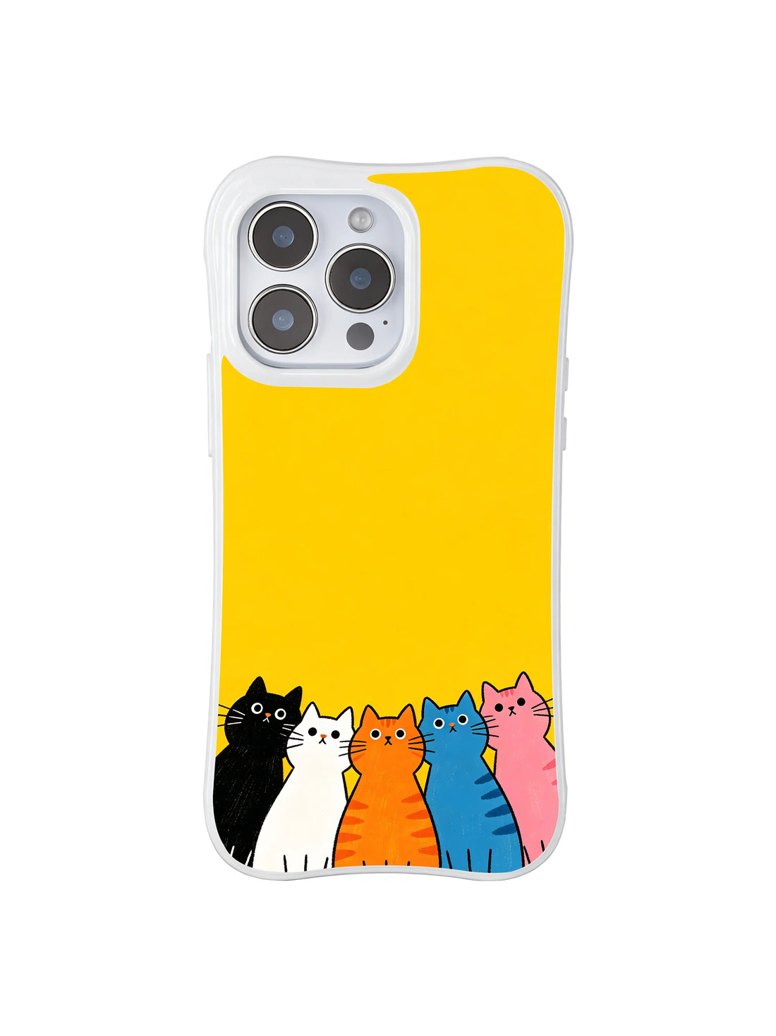 Unique iPhone 16 Pro Max Case Gift With Yellow Cat Art