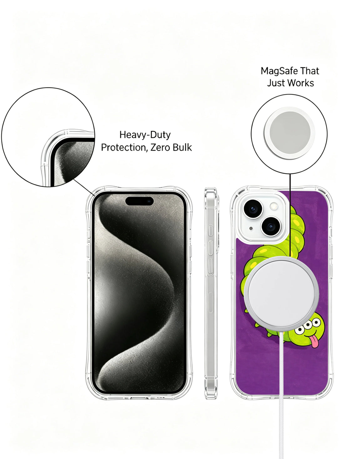 Social shield art iPhone 15 Plus Case with fluorescent green design