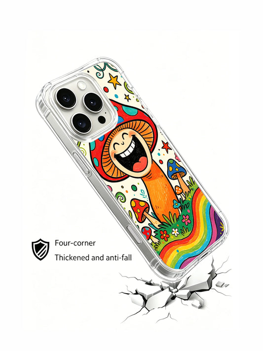 Artistic iPhone 16 Pro Max Case With Psychedelic Mushroom by PhoneCasing