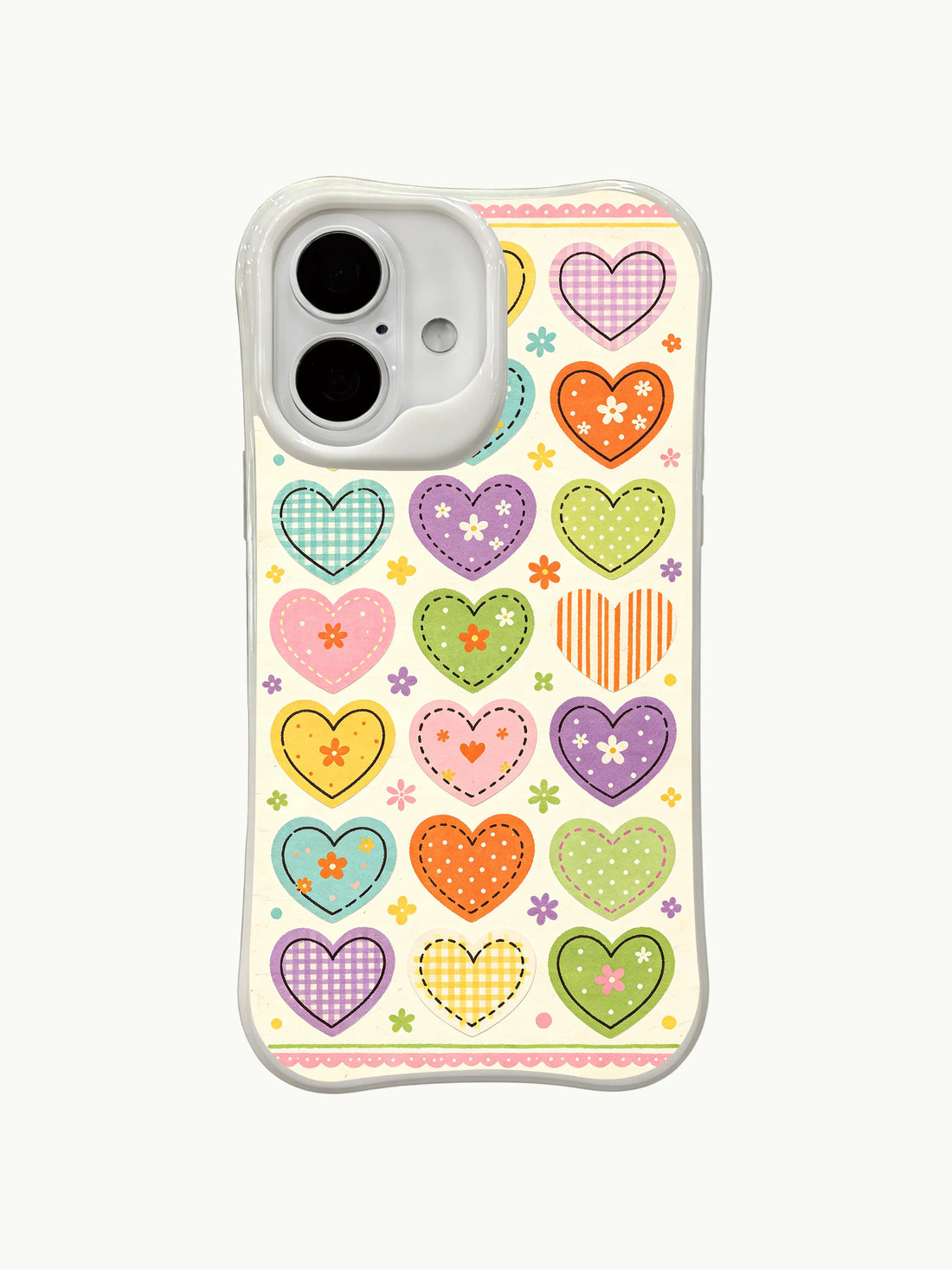 Cute iPhone 16 Plus Case - Fairy Tale Sticker Hearts for PhoneCasing for iPhone 16 Plus case