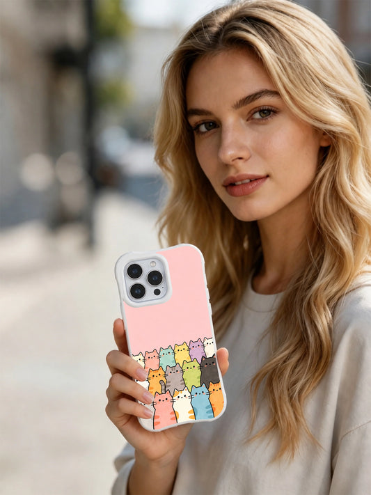 Joy iPhone 16 Pro Max Case with colorful kitten artwork