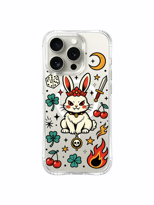 Rabbit Vintage Old School Tattoo iPhone 15 Pro MagSafe Case PhoneCasing for iPhone 15 Pro case