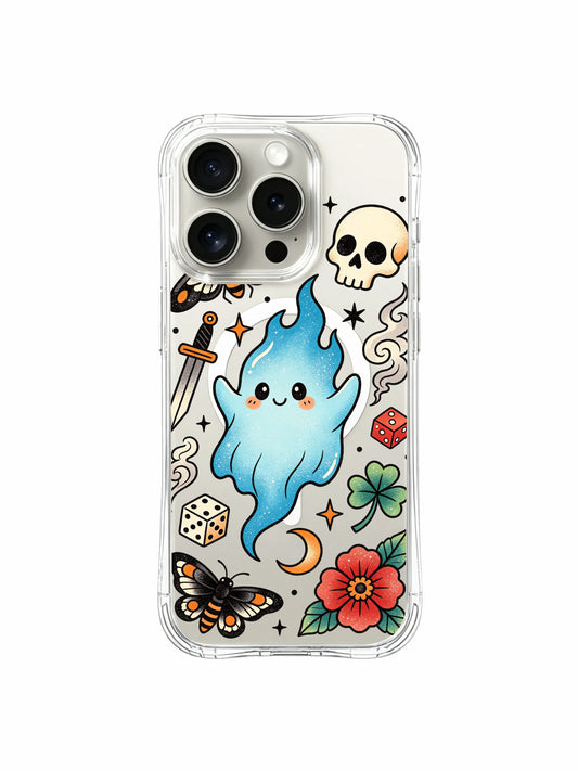 Kawaii iPhone 15 Pro Case With Ghost Wisp Style by PhoneCasing