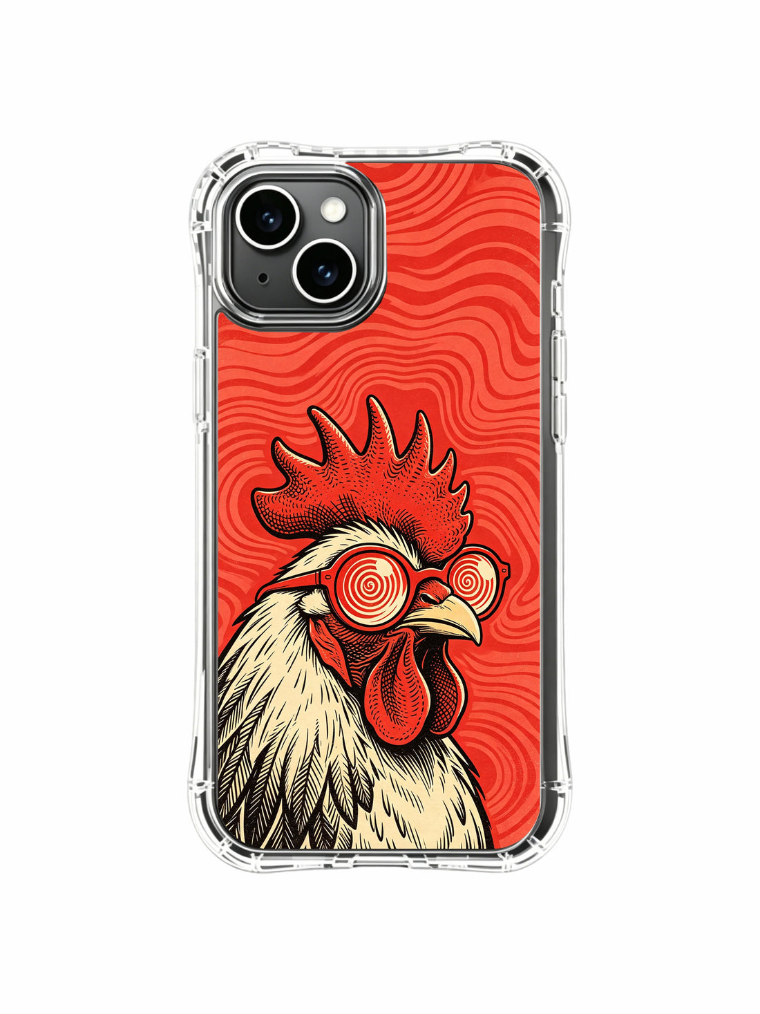 Aesthetic iPhone 13 Case with underground gig poster rooster art