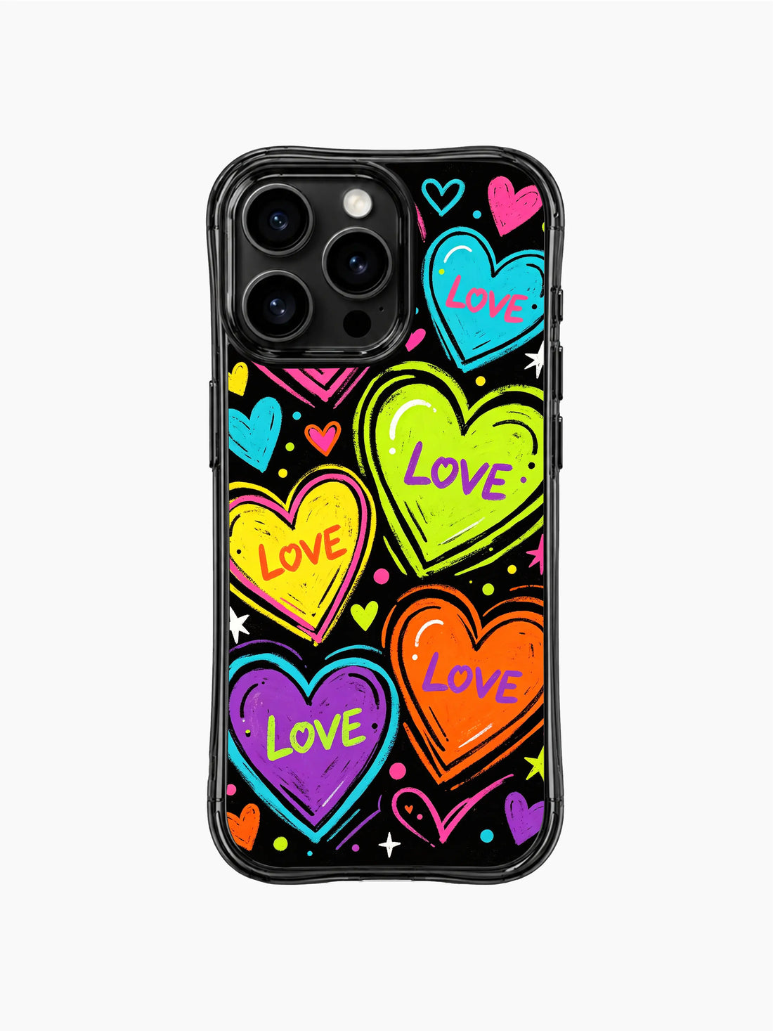 Bold iPhone 13 Pro Max Case With Black Base Love Art by PhoneCasing