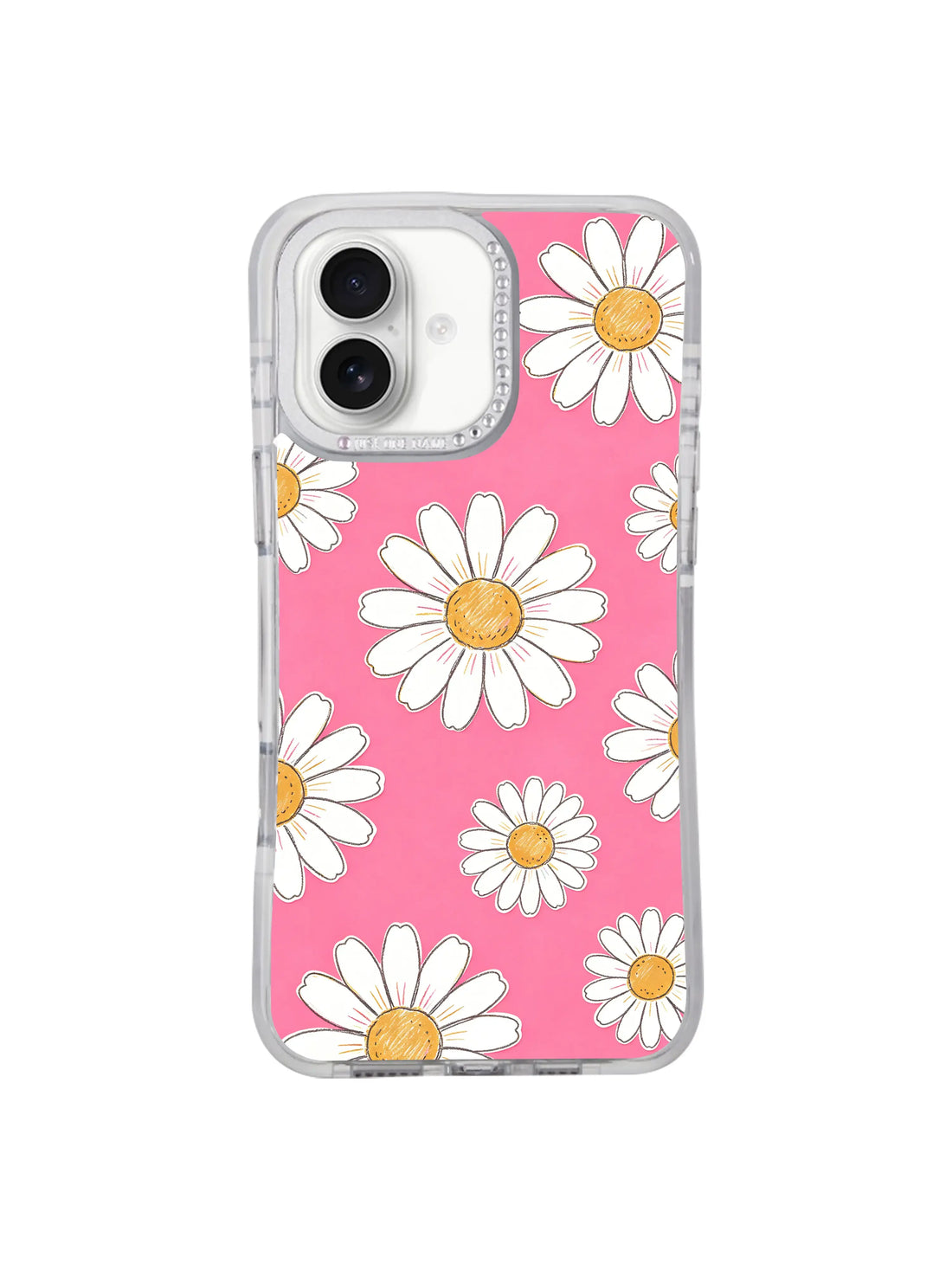 Aesthetic iPhone 17 Case with cheerful daisy field artwork