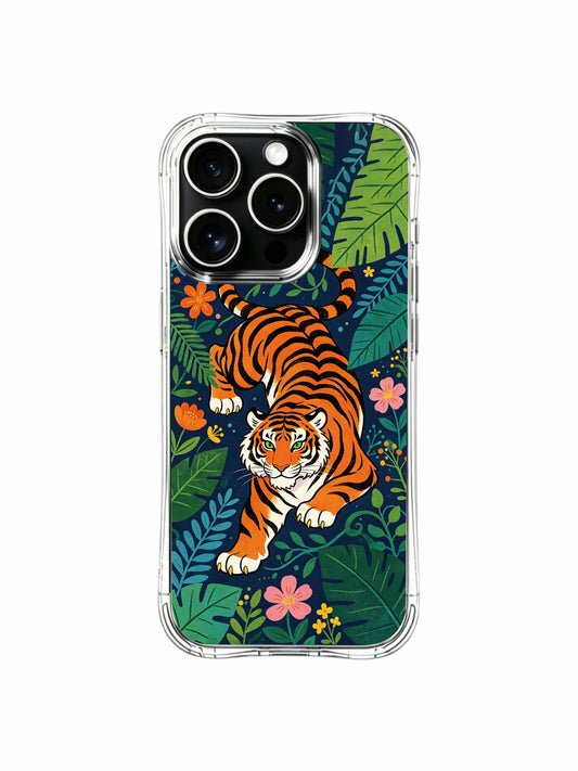Clear iPhone 13 Pro Case - Jungle Guardian Orange Striped Tiger PhoneCasing for iPhone 13 Pro case