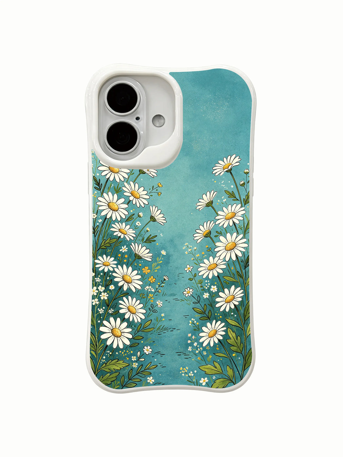 Watercolor daisies artistic iPhone 16 Plus Case by PhoneCasing