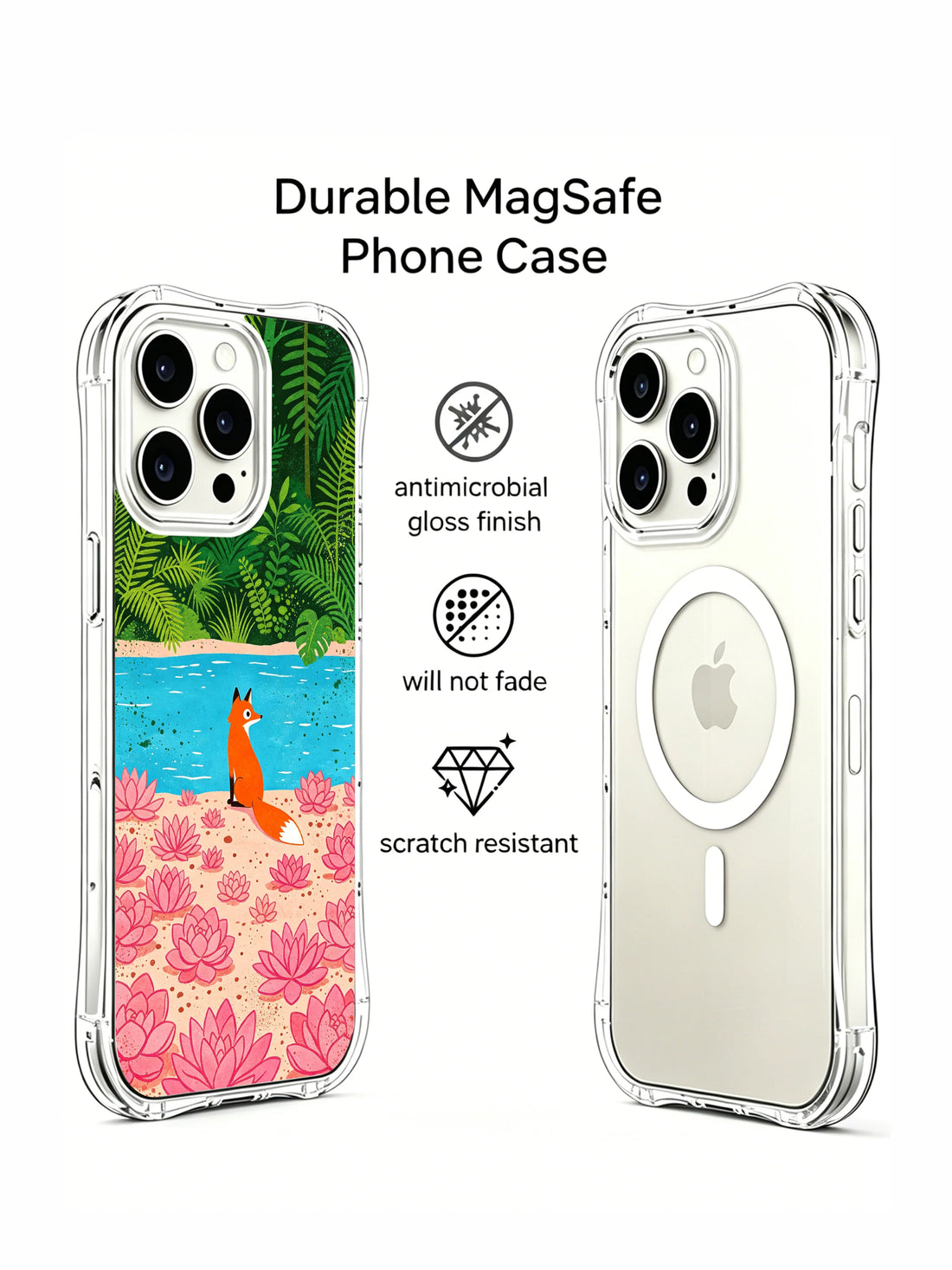 Aesthetic iPhone 15 Pro Max Case With Whimsical Fox Art by PhoneCasing
