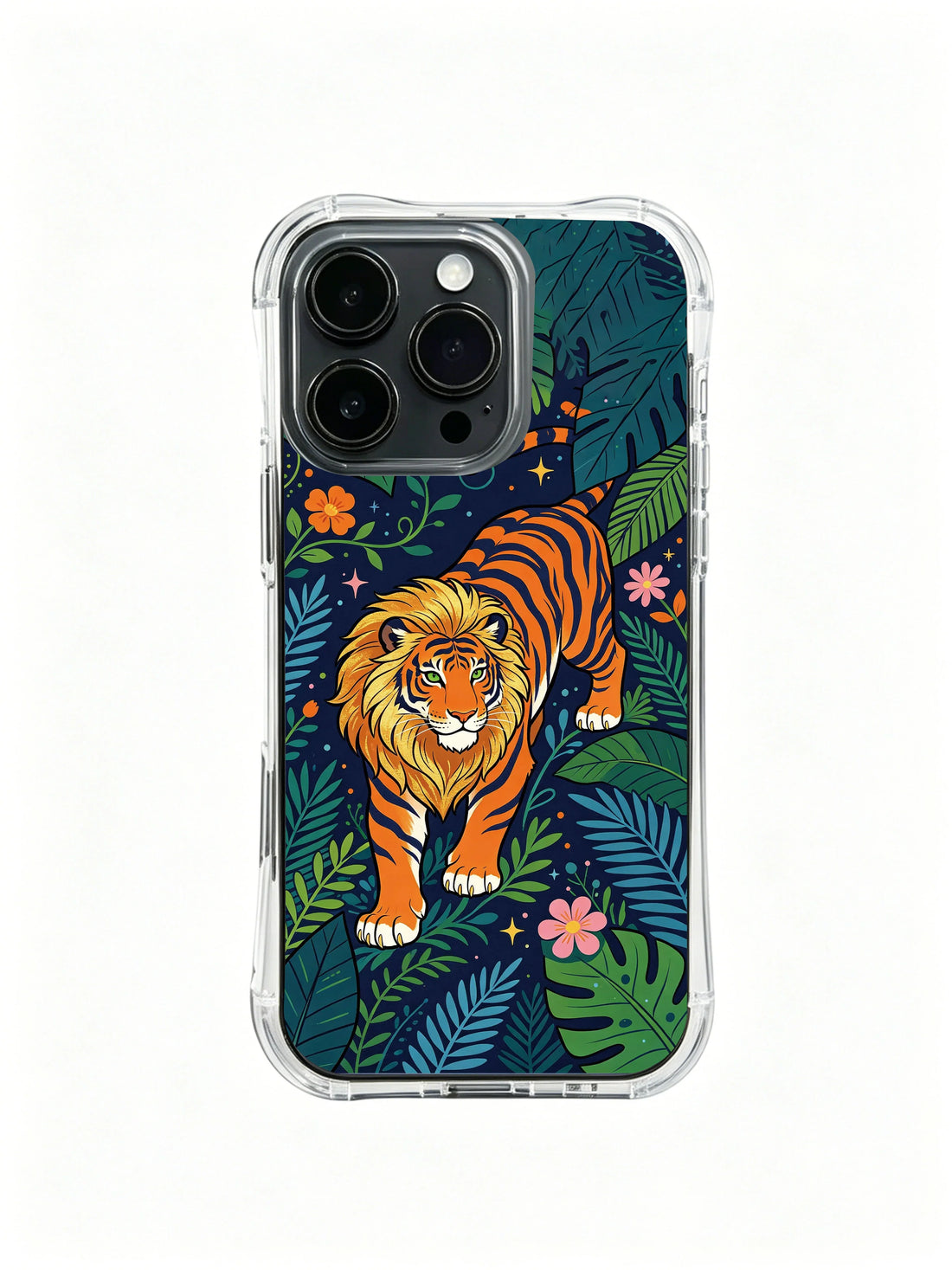 iPhone 13 Pro Cases cover image for How to Style a Gold Accent iPhone 13 Pro Case for Date Night Bags: Tropical Orange Tiger Jungle