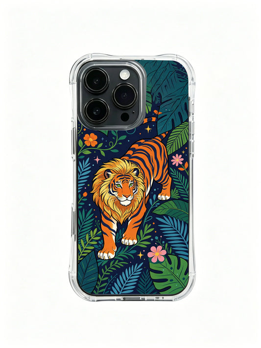 iPhone 13 Pro Cases cover image for How to Style a Gold Accent iPhone 13 Pro Case for Date Night Bags: Tropical Orange Tiger Jungle