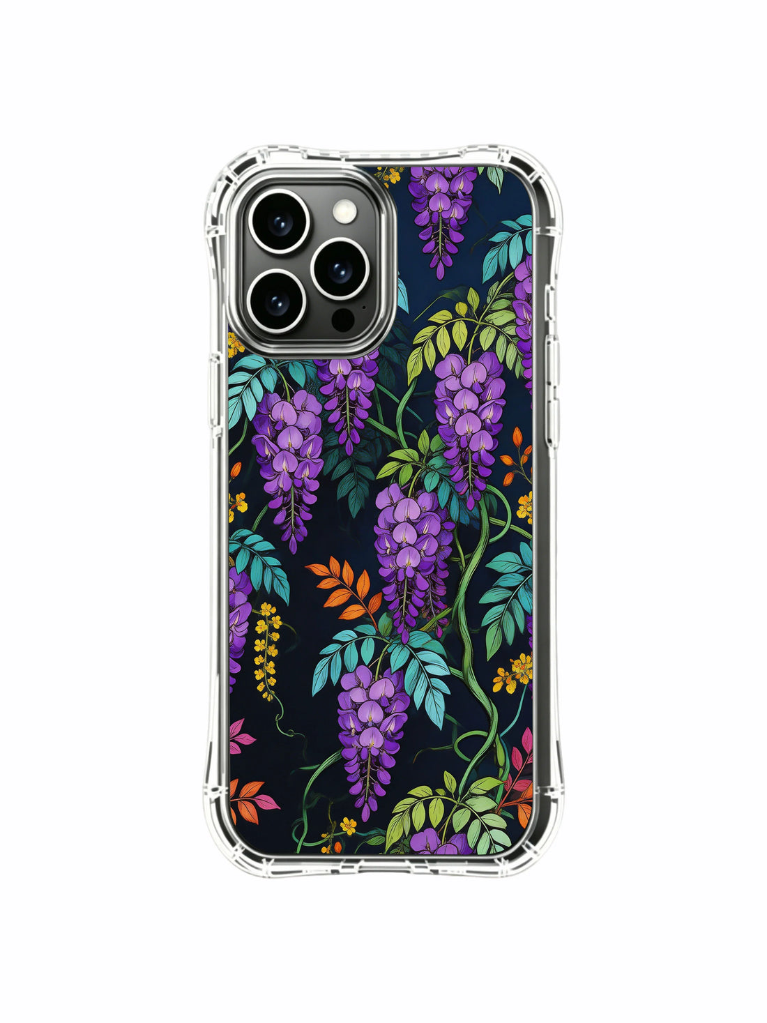 Midnight Garden iPhone 13 Pro Max Case With Purple Flowers