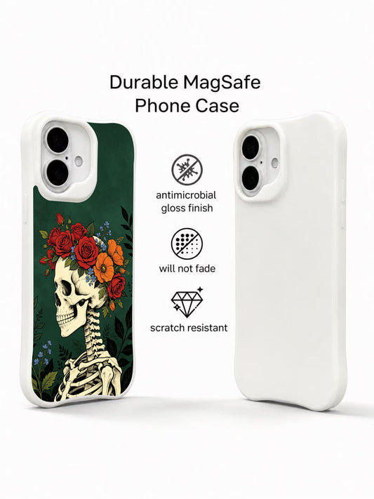 Dark botanical floral iPhone 16 Case by PhoneCasing