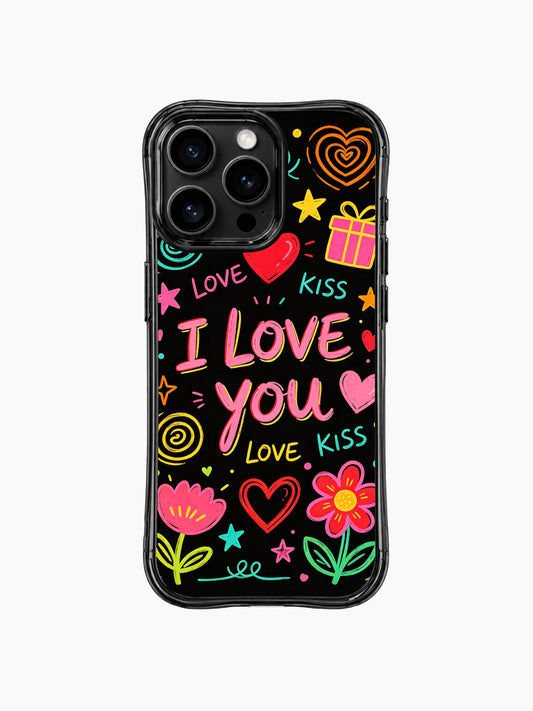 Heart Poster iPhone 13 Pro Max Case With Chalk Doodle Art