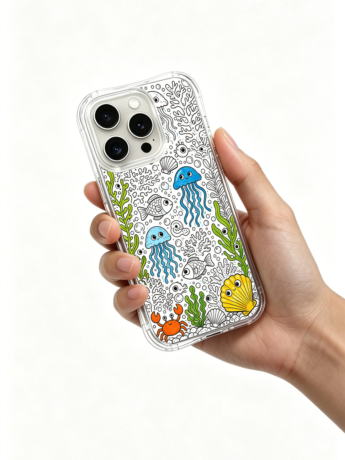 Wonder iPhone 15 Pro Case with ocean cartoon art