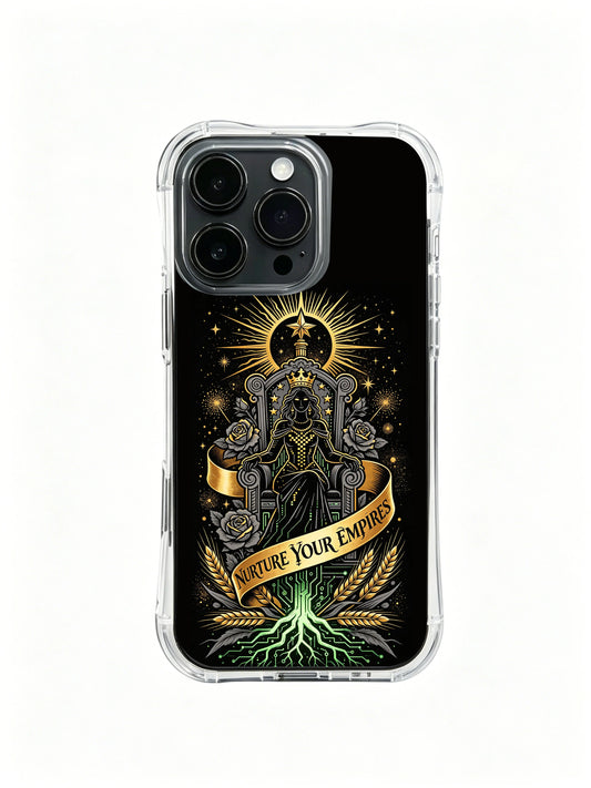 iPhone 14 Cases cover image for How to Style a Gold Accent iPhone 14 Case for Date Night Bags: The Cyber Empress