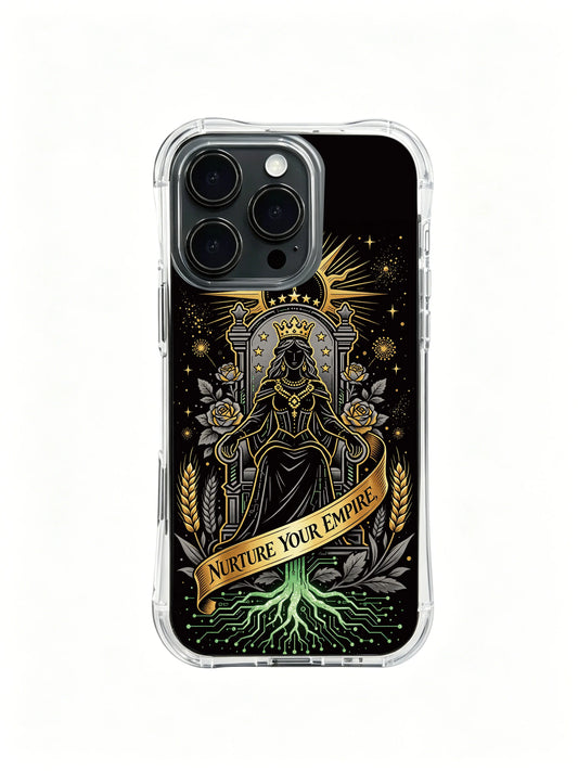 Golden bloom iPhone 14 Case with dark creative spirit art