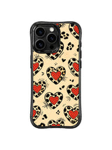 Doodle Heart Range pattern on an iPhone 14 Pro case