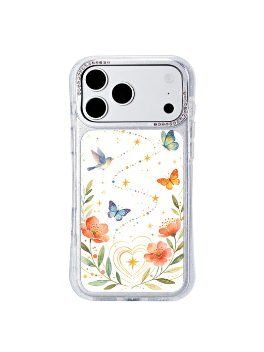 PhoneCasing Star Dot Butterfly Garden Aurelia Finch Hourglass iphone 17 pro Case | Fits iphone 17 pro Max Dreamy Day Star Folk Watercolor Protective Casing