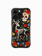 Floral Devotion deer pattern artwork on an iPhone 16 Pro Max case