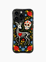 Stag's Love heart and deer pattern artwork on an iPhone 16 Pro Max case
