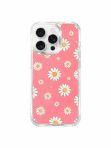 Strawberry Pink Daisies iPhone 16 Pro Max Case - Cute Aesthetic PhoneCasing