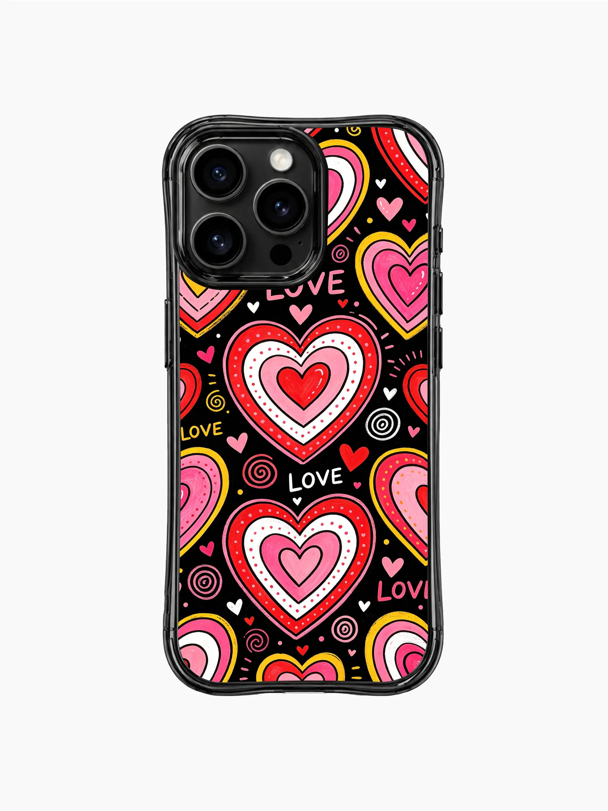 PhoneCasing iPhone 13 Pro Max casing luminous Rainbow Heart Candy Shop candy print, playful sugary design perfect for women who love cute candy aesthetic romantic street art.