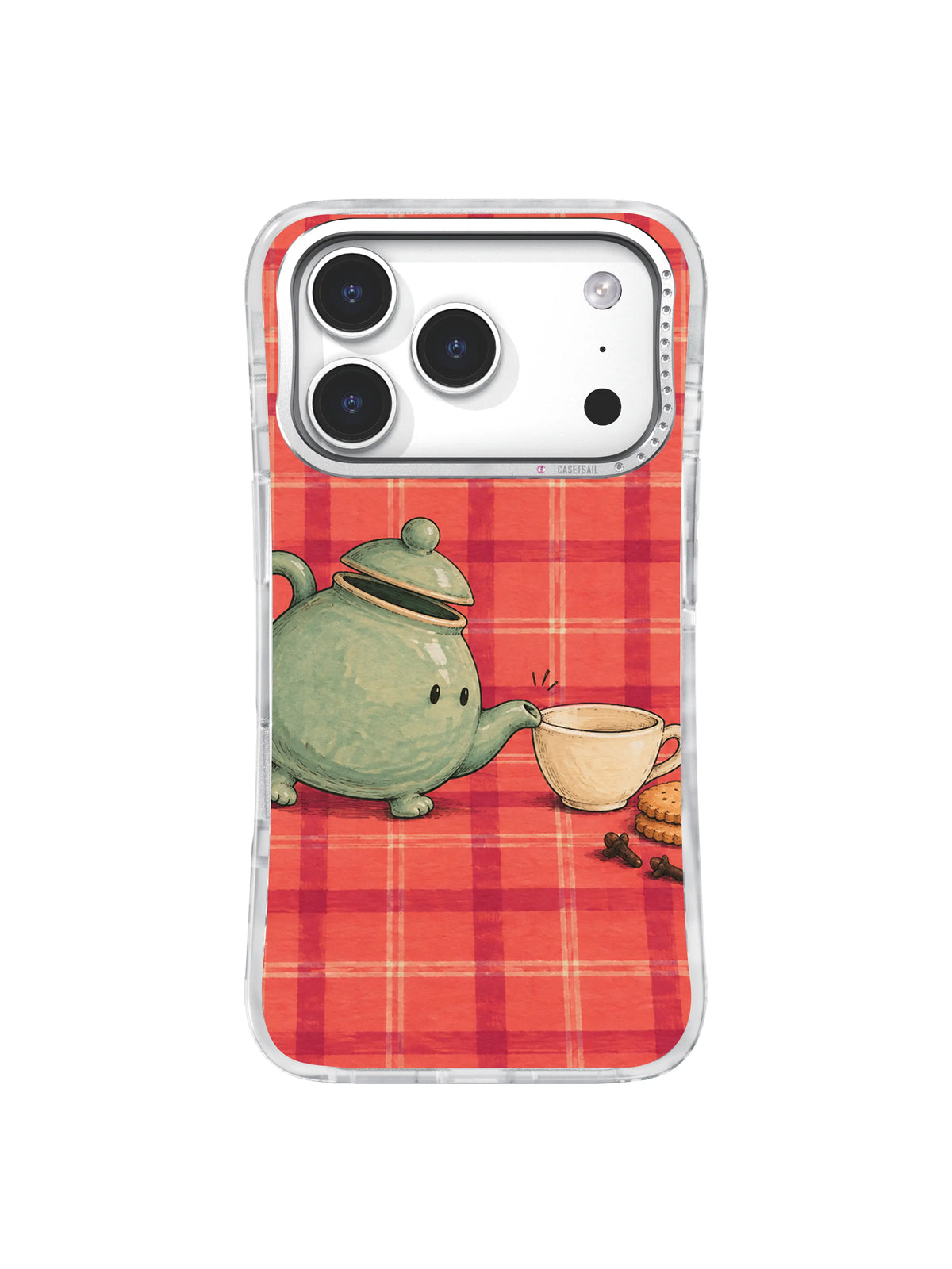 A Teapot for the Uninvited iPhone 17 Pro case – Uninvited Guest Cup artwork