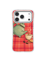 A Teapot for the Uninvited iPhone 17 Pro case – Celadon Welcome artwork