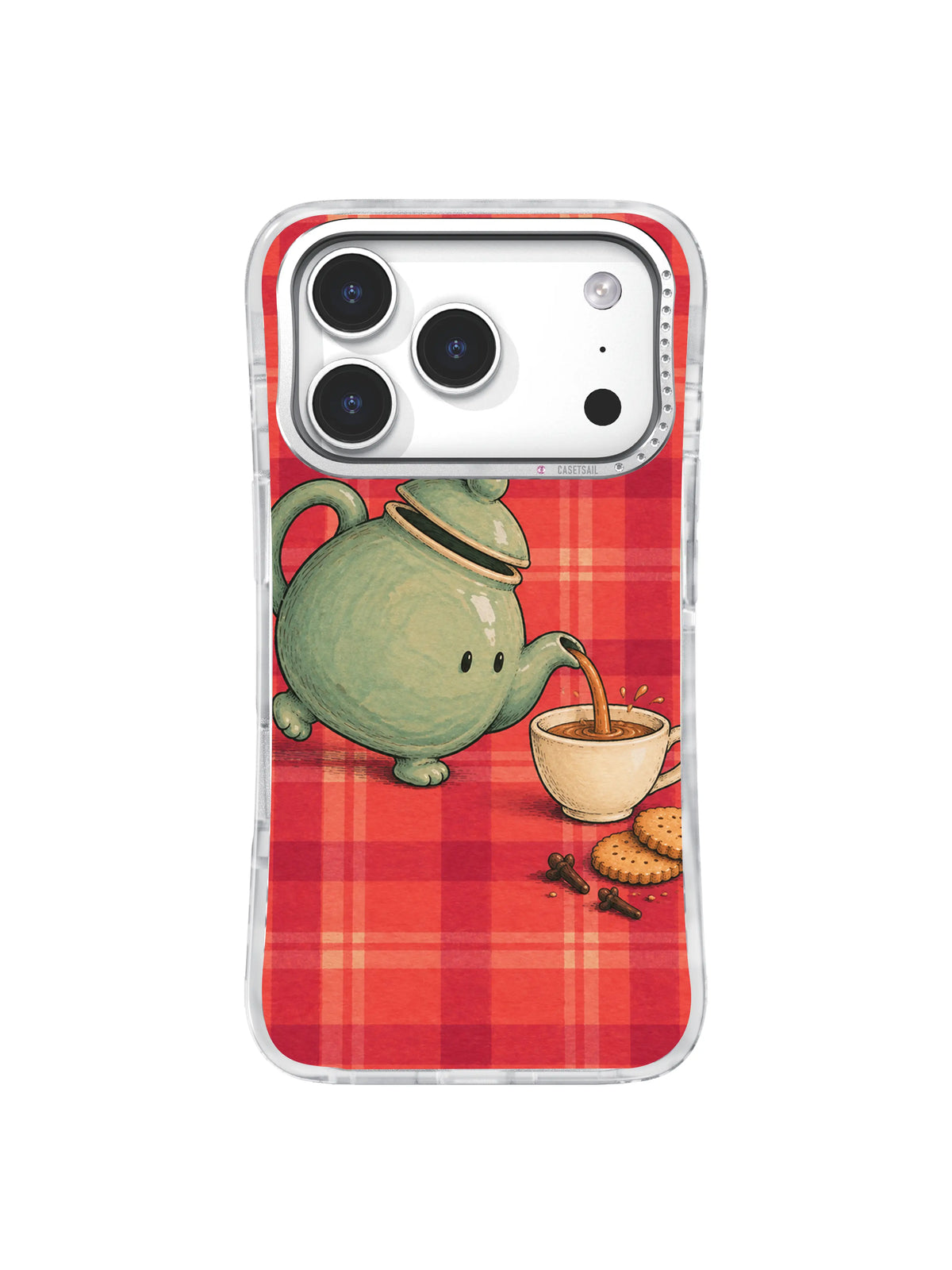 A Teapot for the Uninvited iPhone 17 Pro case – Biscuits for Two artwork