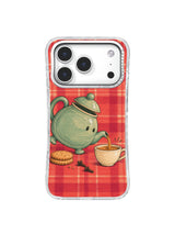A Teapot for the Uninvited iPhone 17 Pro case – Lid Lift Greeting artwork