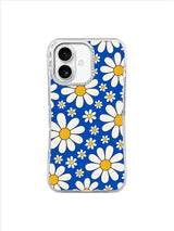 Blue Big Small Daisy Rhythm iPhone 17 Case - Aesthetic Floral PhoneCasing