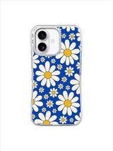 Blue Big Small Daisy Rhythm iPhone 17 Case - Aesthetic Floral PhoneCasing