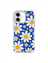 Blue Big Small Daisy Rhythm iPhone 17 Case - Aesthetic Floral PhoneCasing