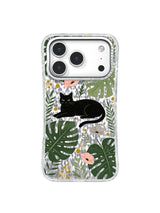 Midnight Garden Cats Floral iPhone 17 Pro Case