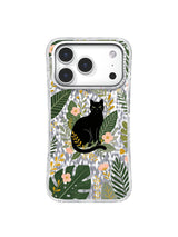 Midnight Garden Cats Floral iPhone 17 Pro Case