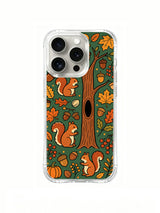 Squirrel Acorn Harvest iPhone 14 Pro case front view