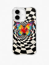 Freedom Butterfly Trail pattern iPhone 16 Plus case