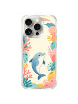 Sunlit Reef Dolphin pattern iPhone 14 Pro case
