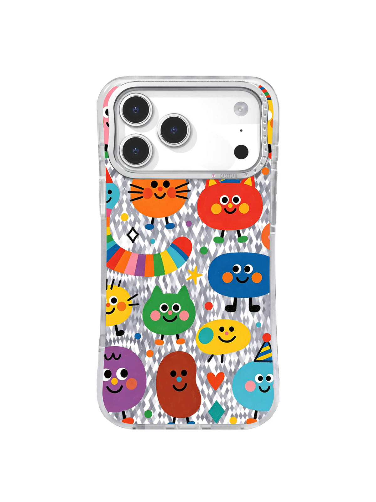 Glitter Hush pattern içeren iPhone 17 Pro Max kılıfı