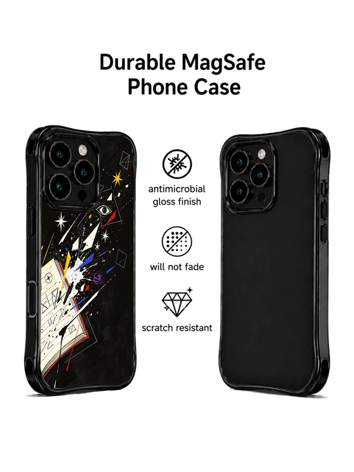 Secret Notebook black aesthetic iPhone case lifestyle detail