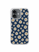 Retro Navy Daisy Wallpaper görseli galeri görünümü 1 içeren iPhone 17 kılıfı