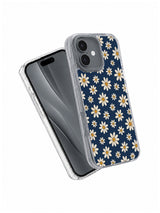 Retro Navy Daisy Wallpaper görseli galeri görünümü 2 içeren iPhone 17 kılıfı