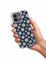 Retro Navy Daisy Wallpaper görseli galeri görünümü 6 içeren iPhone 17 kılıfı