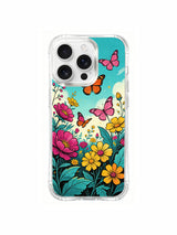 Sky and Butterflies iPhone 16 Pro Max Case - Aesthetic Floral PhoneCasing