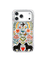 Quiet Companion Bloom pattern on an iPhone 17 Pro case