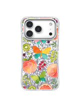 Butterfly Fruit Garden iPhone 17 Pro Case – Watercolor Art