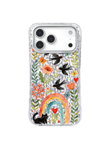Calm Mutual Radiance pattern on an iPhone 17 Pro case