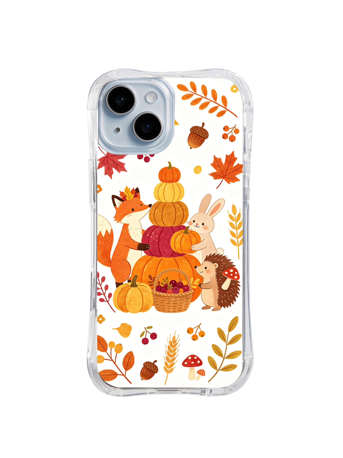 Pumpkin Stack Friends pattern iPhone 13 case