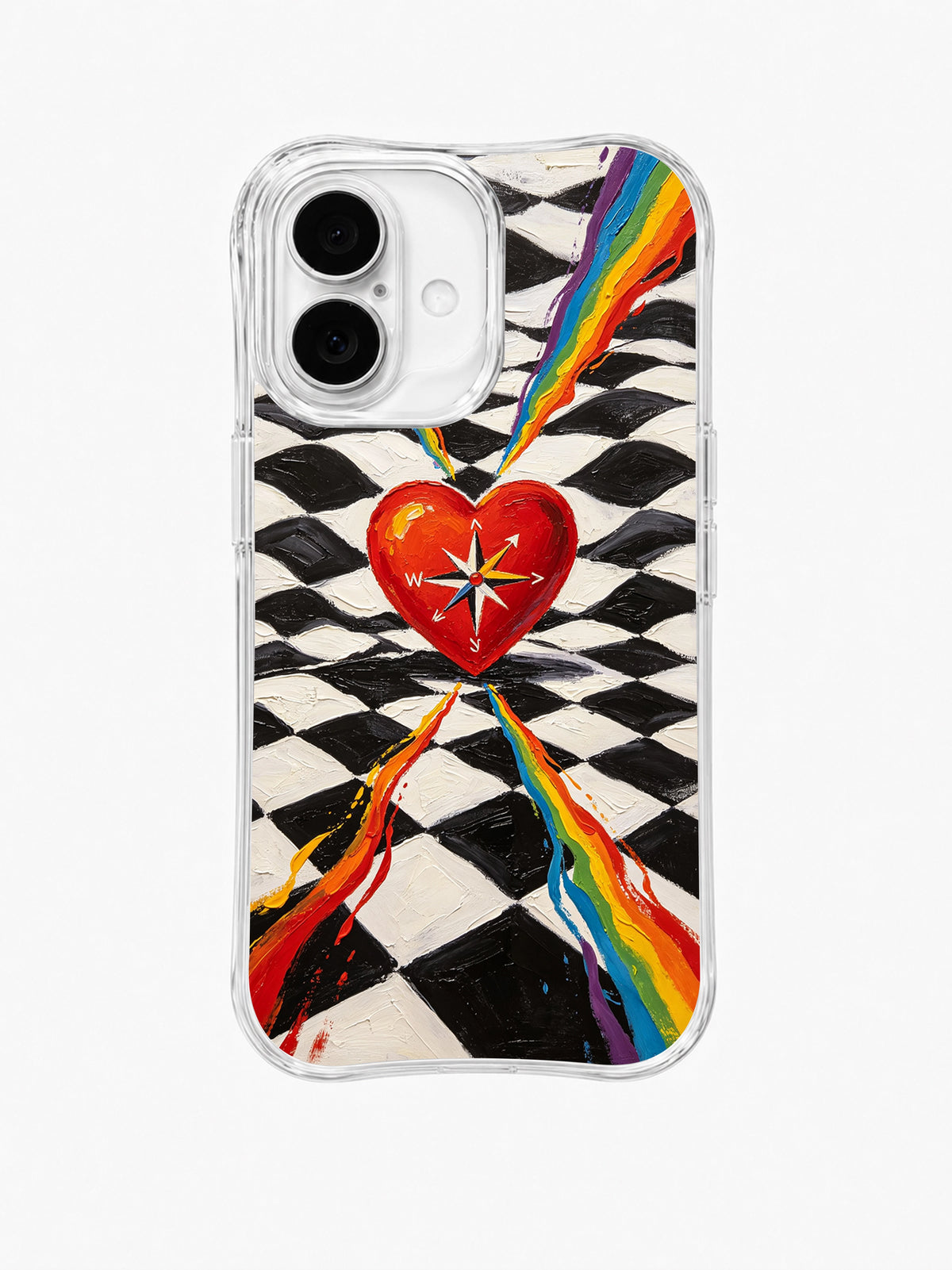 Love Compass iPhone 16 Plus case front view